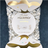 Individually wrapped chocolate covered almonds by Confetti Maxtris