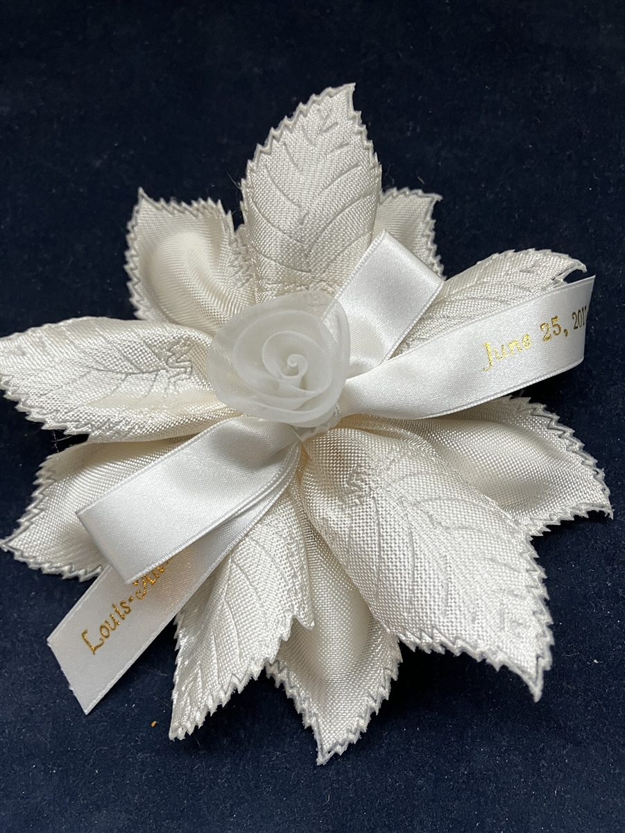 Biella Italian Jordan Almond Ribbon Flower